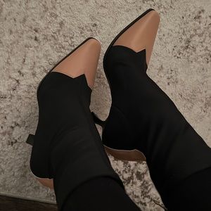 Tan and Black bootie